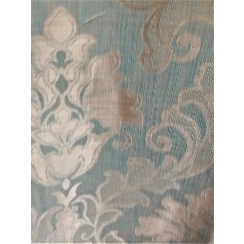 Шторы Chetinex бирюзовые с рисунком дамаск для гостинойкабинетаспальни 260х520 см 17800₽