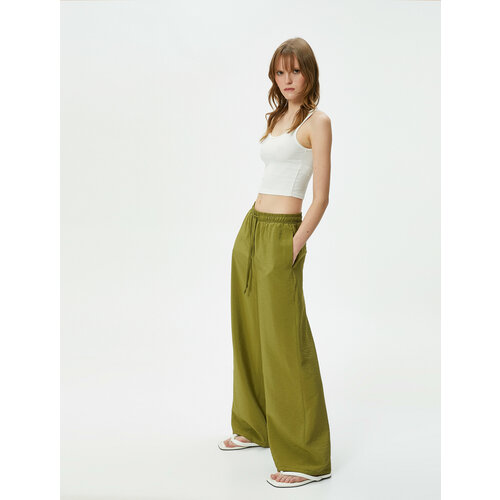 фото Брюки koton, размер 34, хаки