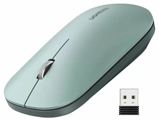 Беспроводная компьютерная мышь UGREEN MU001 Portable Wireless Mouse зеленый