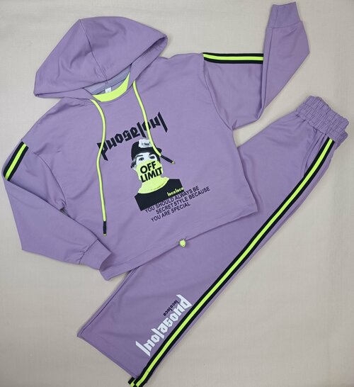 Комплект одежды Loco Loco Kids, размер 14-15, фиолетовый