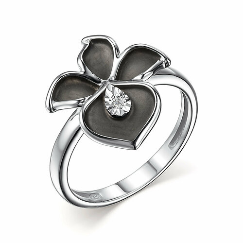 фото Кольцо diamant online, серебро, 925 проба, бриллиант, размер 17, бесцветный