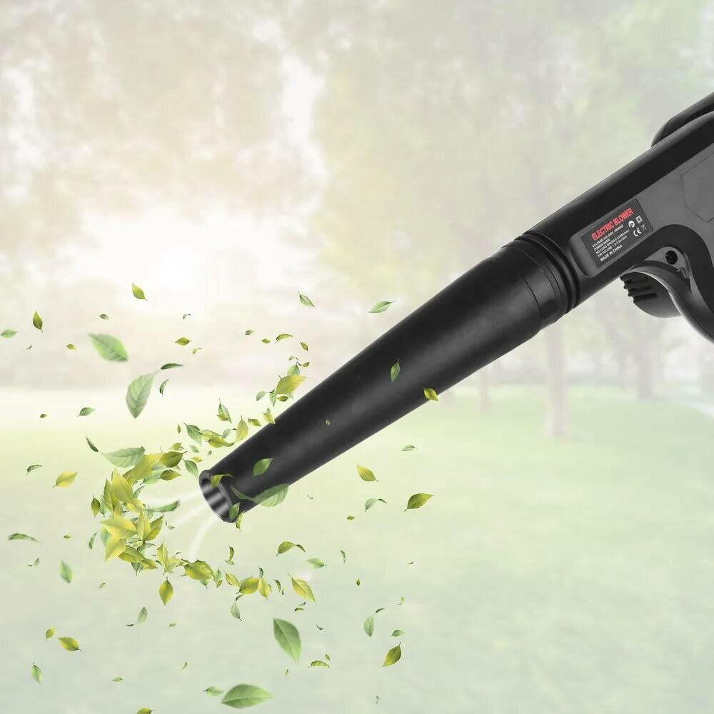 Аккумуляторная воздуходувка для листьев с зарядным устройством 48 В / Легкий вес для газона на аккумуляторе - фотография № 3