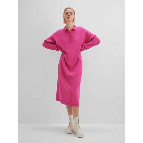 Платье KIVI CLOTHING, размер 40-48, розовый платье поло kivi clothing повседневное свободный силуэт миди вязаное размер 40 48 черный