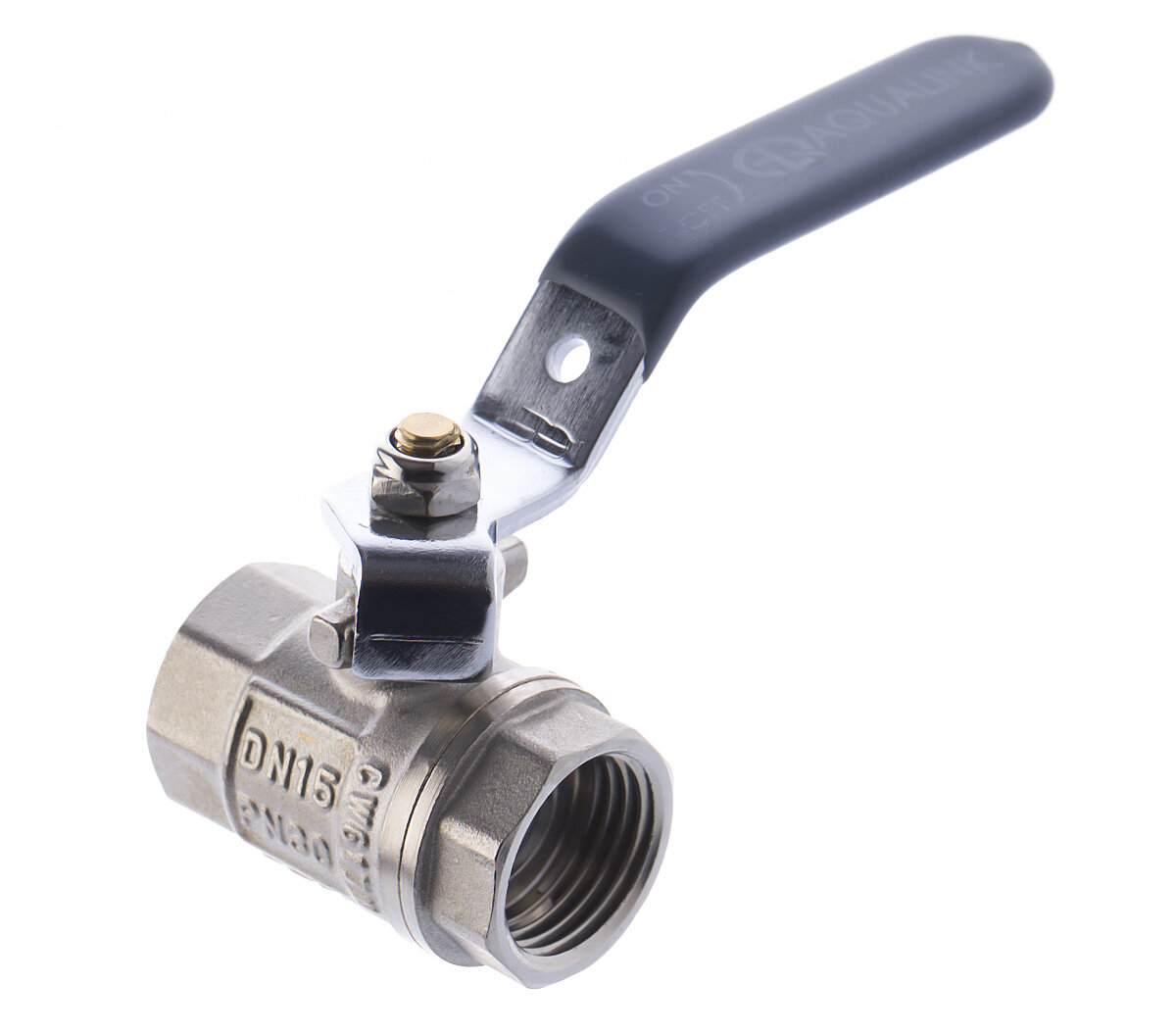 фото Кран шаровой FM 1/2 гайка-штуцер ручка AQUALINK