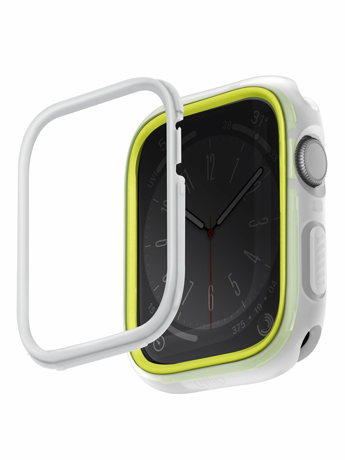 Чехол Uniq Moduo interchangable case для Apple Watch 4/5/6/SE/7/8/9 44/45 мм, цвет Лимонный/Белый