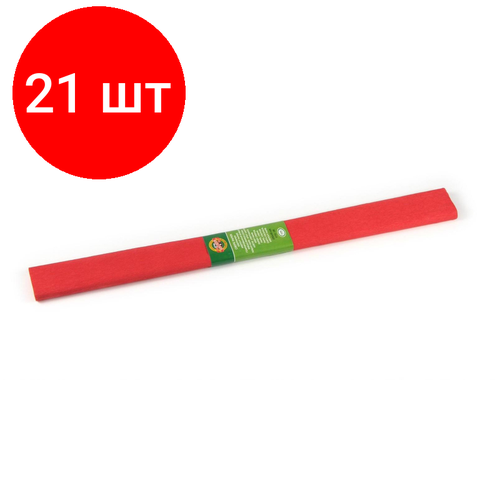 Комплект 21 штук, Бумага цветная крепир в рул 9755 KOH-I-NOOR 2000х500мм красная 9755006001PM