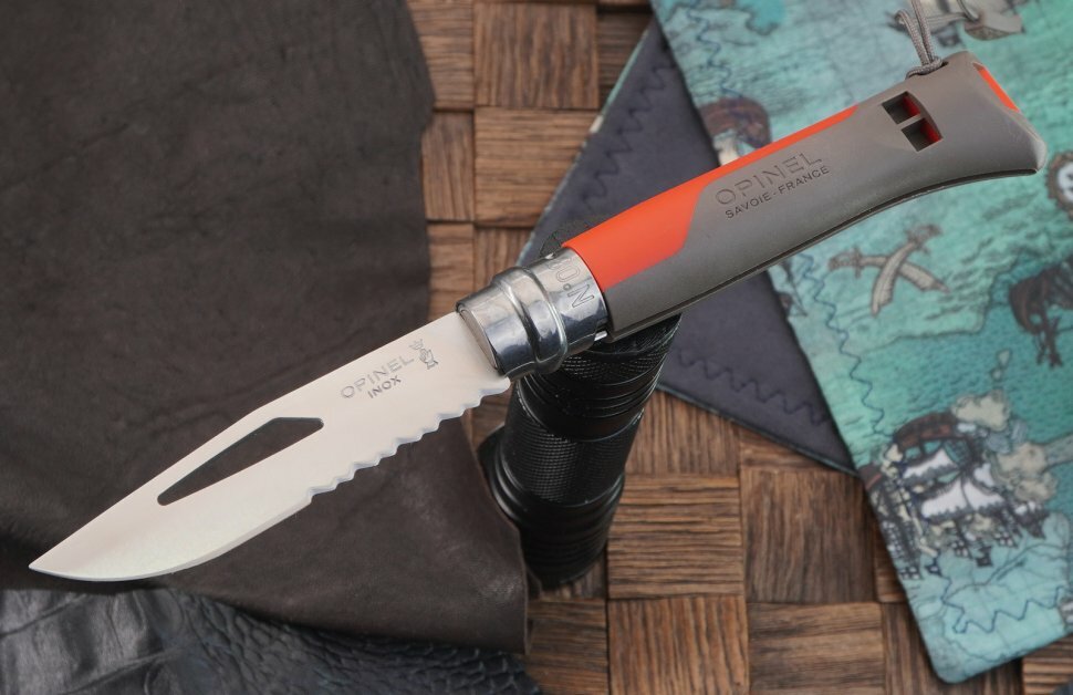 Складной нож OPINEL Outdoor Earth №08 8VRI, 190мм, красный / серый - фото №13