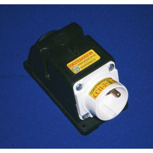 Электроразъем силовой 2-х контактный «Вилка открытой установки»