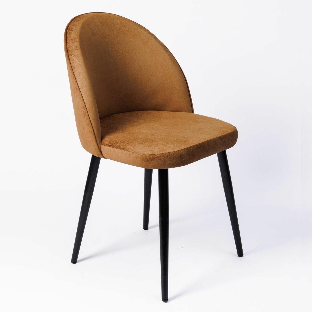 фото Стул мягкий для кухни и дома Fortis велюр, 1шт, темно-серый