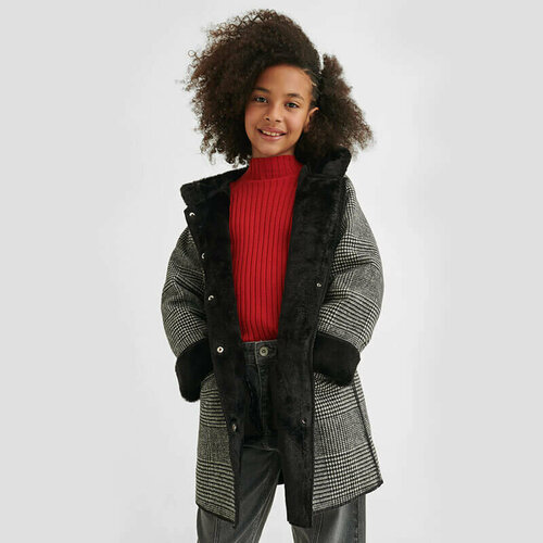 Пальто Mayoral, размер 157 (14 лет), черный школьный фартук mayoral размер 157 14 лет черный