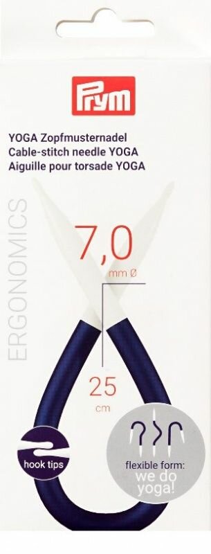 Спицы «Йога» для вывязывания кос "prym.ergonomics" 7мм/25см PRYM 191113