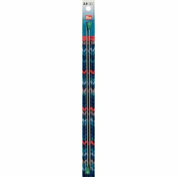 Спицы прямые для вязания с наконечниками 2,00 мм PRYM 191450