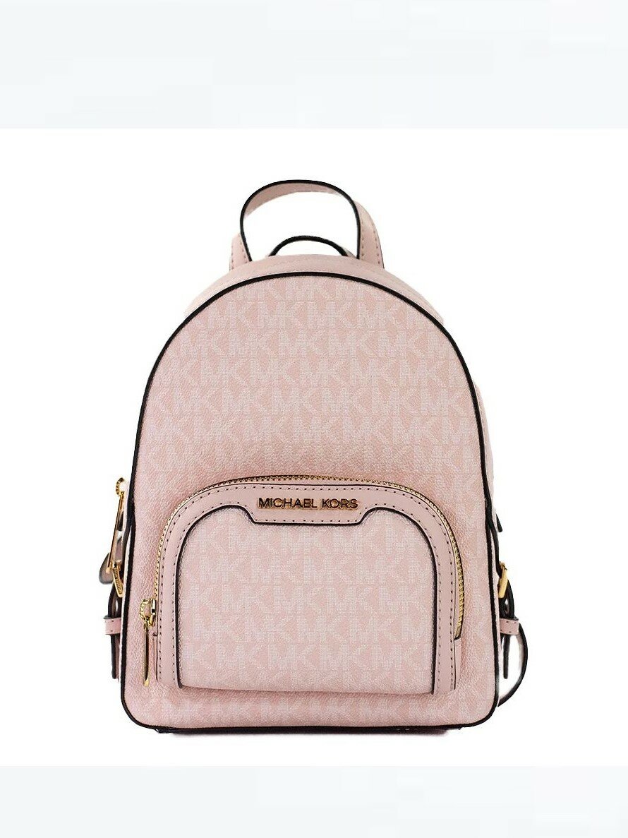 фото Мини рюкзак Michael Kors розовый в монограмму, трансформер, р. XS