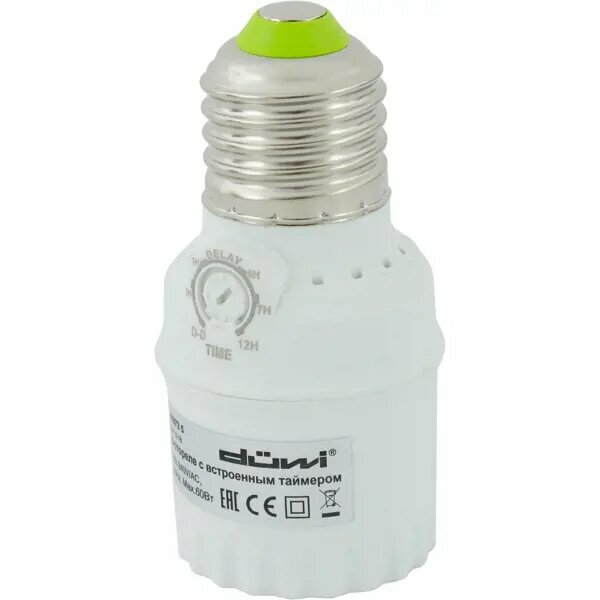 Фотореле-патрон E27 100 Вт цвет белый IP20