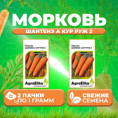 Морковь Шантенэ А Кур Руж 2, 1,0г, AgroElita (2 уп)