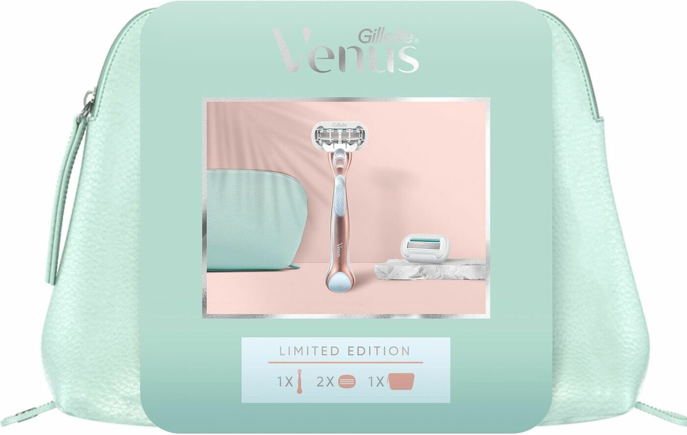 фото Набор Venus Platinum (станок+2кассеты+косметичка)