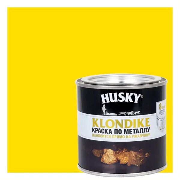 Краска по металлу HUSKY KLONDIKE (Светло-желтая RAL 1018) 0,25 л