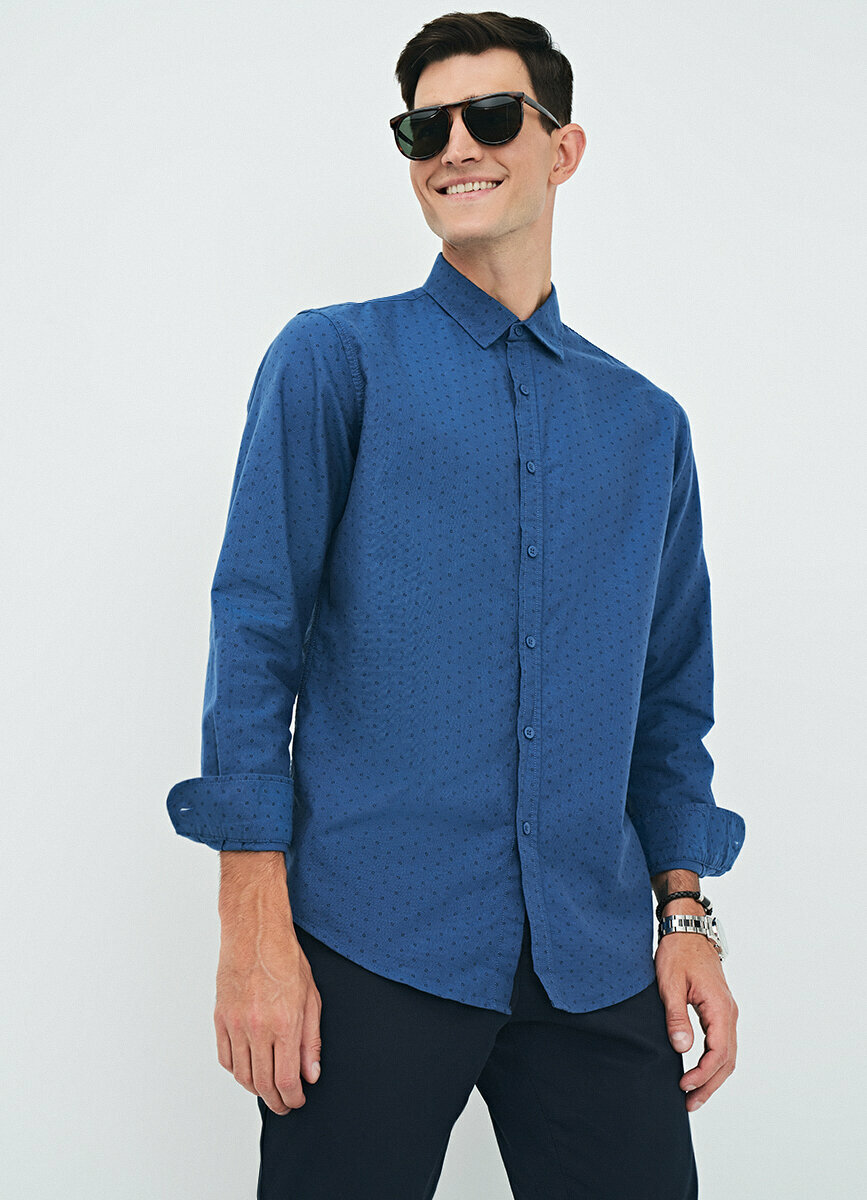 Рубашка для мужчин O'STIN MS4614O02-65 ярко-синий XL/54-56