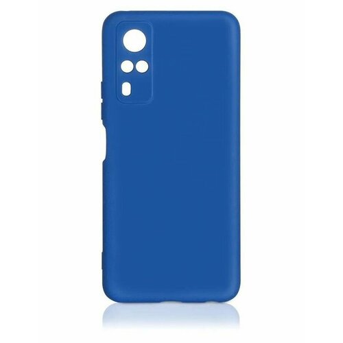 DF / Силиконовый чехол с микрофиброй для телефона Poco M4 Pro (4G) DF poOriginal-06 (blue) на смартфон Поко М4 Про (4 джи) / синий