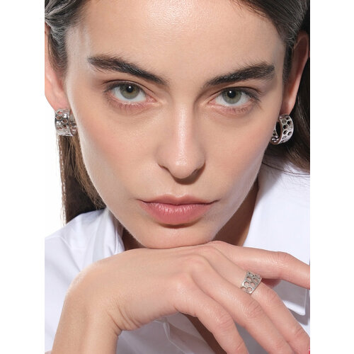 Серьги Gourji, серебро, 925 проба, топаз, серебряный