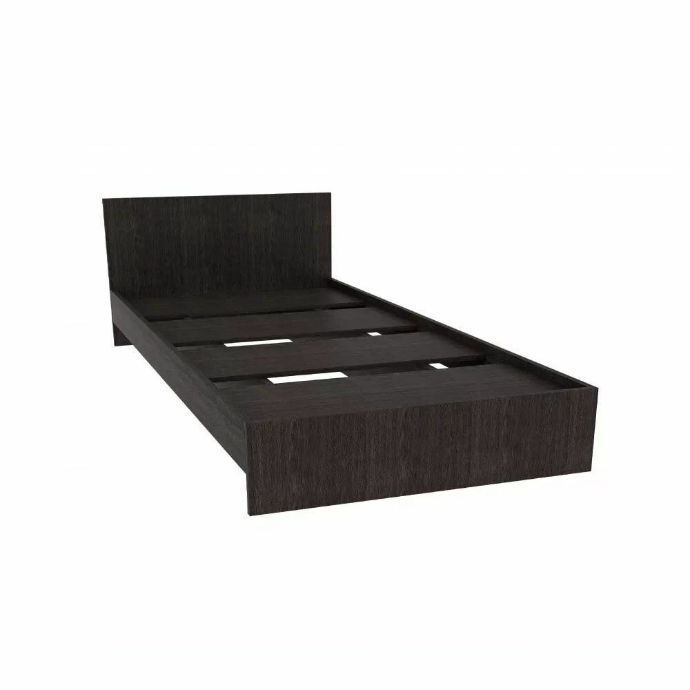 фото Кровать 1200 SPACE Венге ЛДСП с настилом, для спальни, дома, дачи, подростка 1234х2032х760 гросс