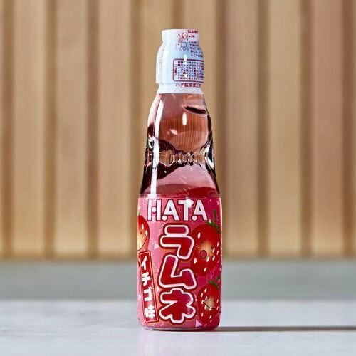 Напиток газированный безалкогольный "Рамунэ" со вкусом клубники (стекло, 200 мл) Hata Kosen - фото №14
