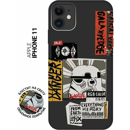 Силиконовый чехол на Apple iPhone 11 / Эпл Айфон 11 с рисунком Stormtrooper Stickers Soft Touch черный силиконовый чехол на apple iphone 11 pro эпл айфон 11 про с рисунком stormtrooper stickers soft touch черный