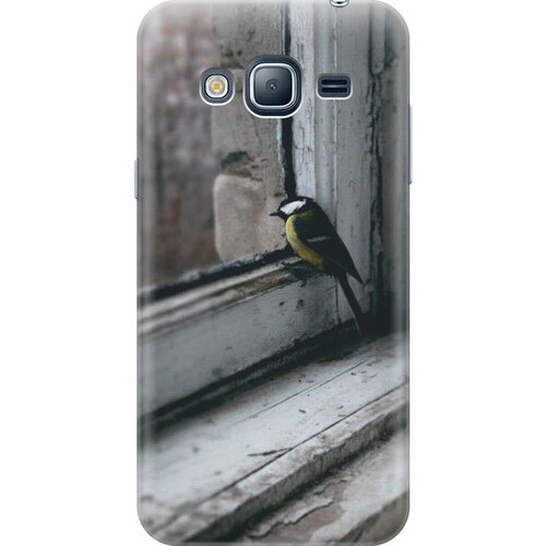 Силиконовый чехол на Samsung Galaxy J3 (2016), Самсунг Джей 3 2016 с принтом Птичка на окне силиконовый чехол котенок с ухмылкой на samsung galaxy j3 2016 самсунг джей 3 2016