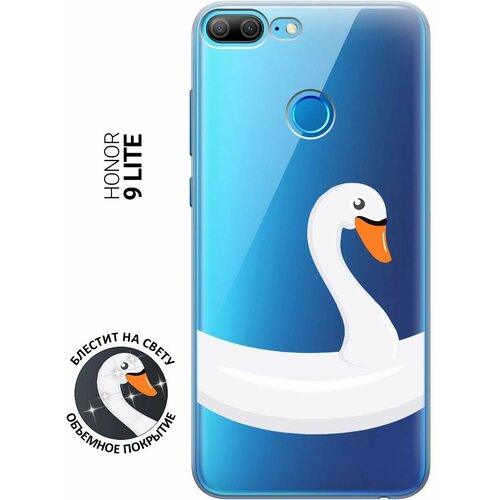 Силиконовый чехол на Honor 9 Lite, Хонор 9 Лайт с 3D принтом Swan Swim Ring прозрачный силиконовый чехол на realme 9 рилми 9 с 3d принтом swan swim ring прозрачный