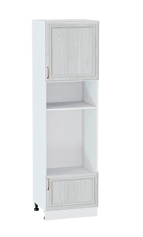 Кухонный шкаф-пенал под технику с выдвижным ящиком Шале White Dreamline / Белый, ширина 60 см, высота 214 см