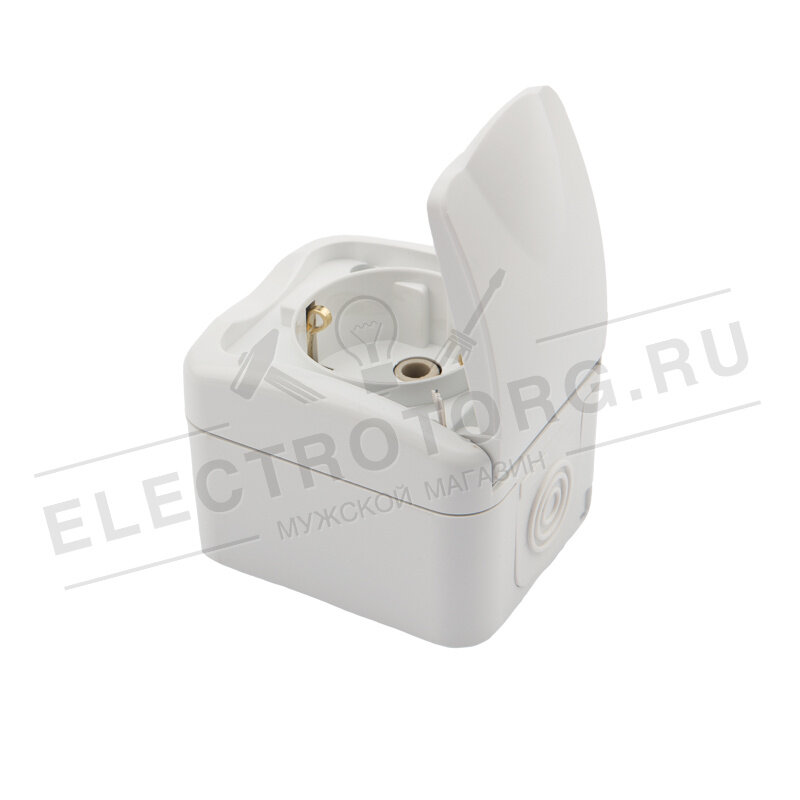 розетка 1-ая kranz mini наружная серия, ip54, с заземлением, керам.осн., белая, kr-78-0605 - фото №19