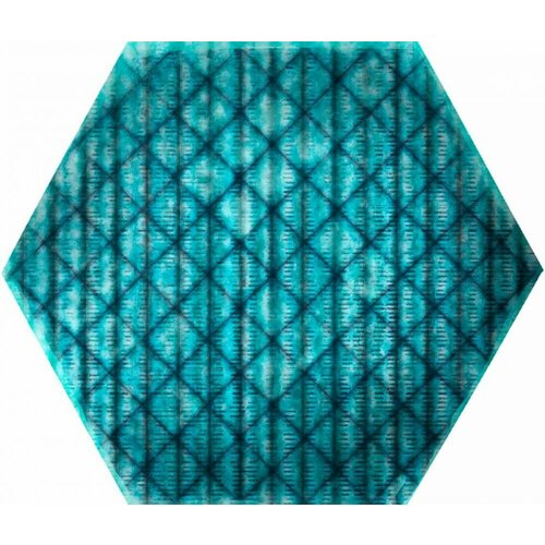 Керамическая плитка ITT Ceramic Tribu Blue Hexa Matt Керамогранит 23,2x26,7 см