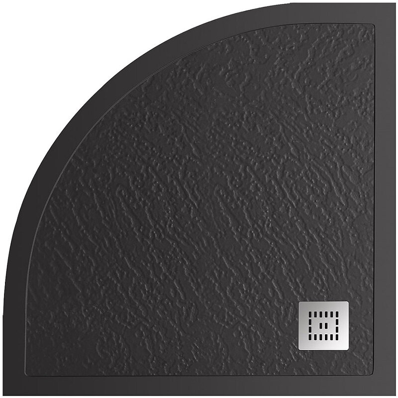 Душевой поддон из искусственного камня BelBagno TRAY-MR-UNO-R-90-550-35-NERO 90x90, черный