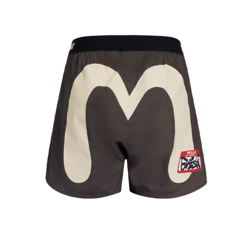 фото Шорты evisu graffiti sticker with daicock, размер xl, коричневый