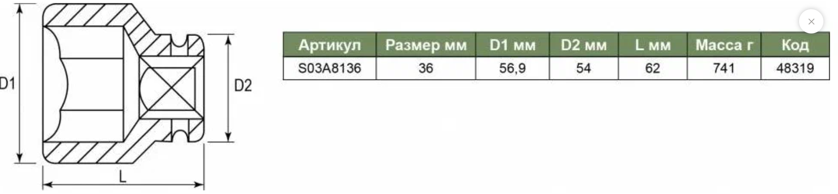 Головка слесарная Jonnesway - фото №4