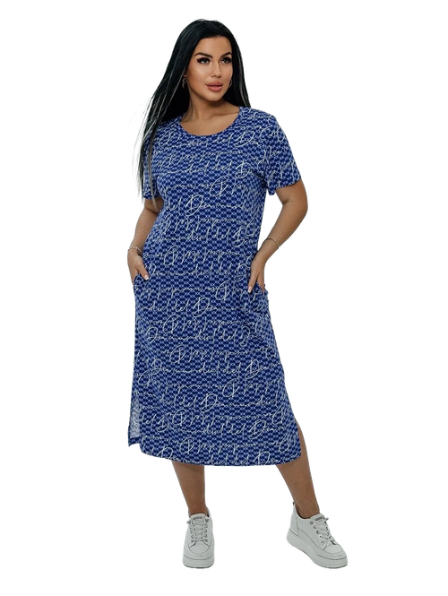 Платье ИСА-Текс, размер 60, синий