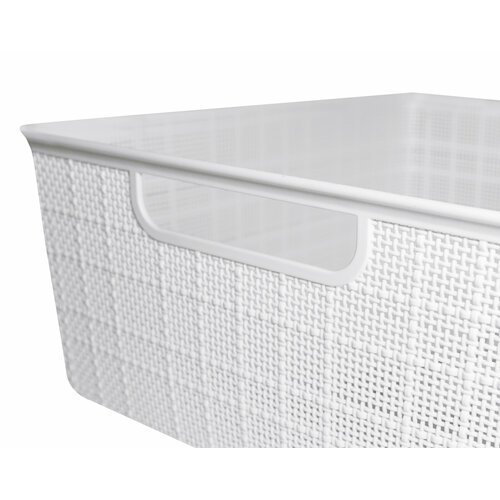 Корзина для хранения 12 л с бамбуковой крышкой