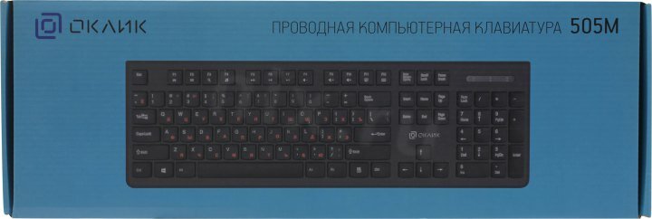 Клавиатура OKLICK 505M, USB, черный [kw-1820 black] - фото №18