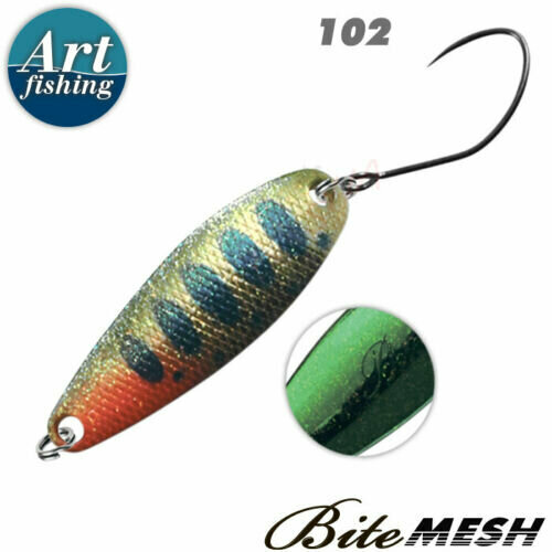 Art Fishing, Блесна Bite Mesh, 28мм, 2.5г, #102 20pcs lot steel wire leader with swivel anti bite fishing line fishing accessory leash anti bite steel fishing line 10 30cm