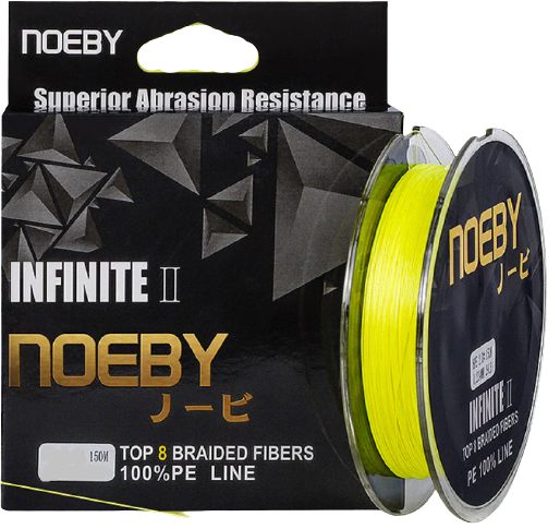 Noeby Шнур Infinite II 8 Braid Yellow 150м 0.8 0.140мм 13lb