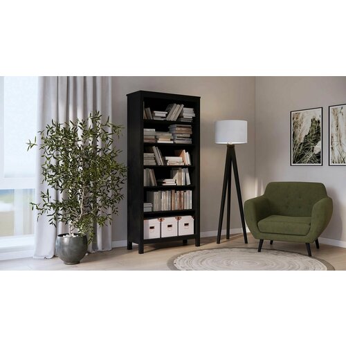 Шкаф книжный Askona Аскона Terek Терек черный 90x197x37 20990₽