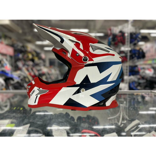 Мотошлем (кроссовый) SMK ALLTERRA X-POWER red/white/blue (Размер: M)