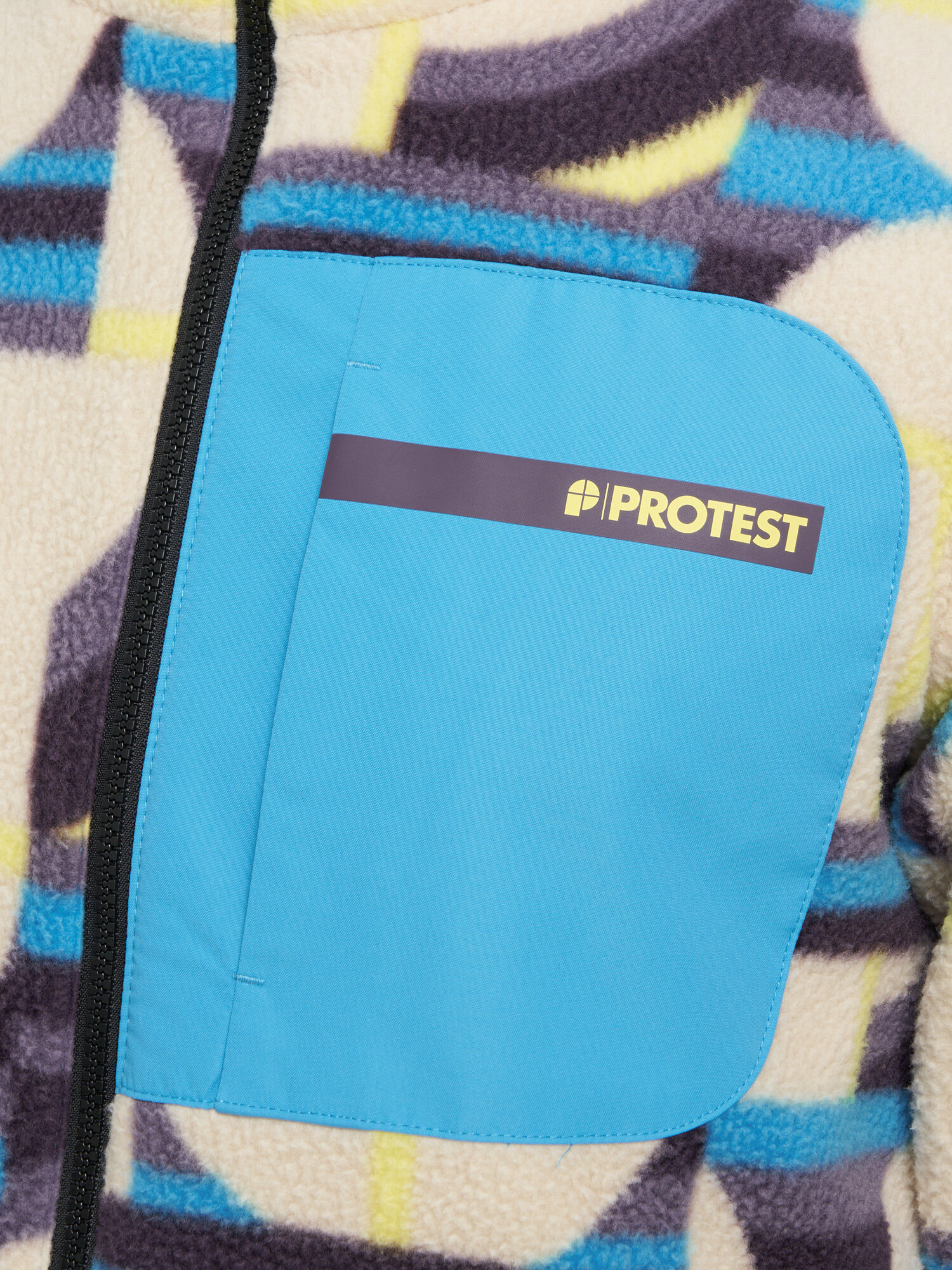Куртка PROTEST Protest SS24 Reversible Sherpa Jacket размер 50 синий/бежевый