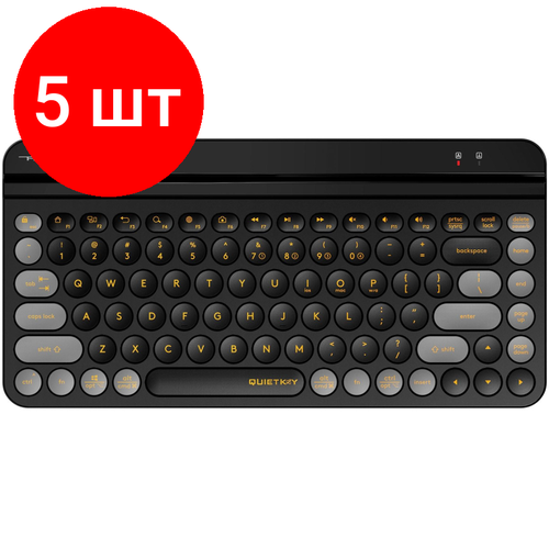 Комплект 5 штук, Клавиатура A4Tech Fstyler FBK30 черный/серый USB/BT(FBK30 BLACKCURRANT) клавиатура беспроводная a4tech fstyler fbk30 bluetooth черный