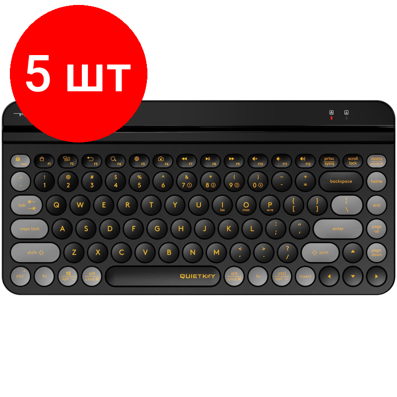 Комплект 5 штук Клавиатура A4Tech Fstyler FBK30 черный/серый USB/BT(FBK30 BLACKCURRANT)