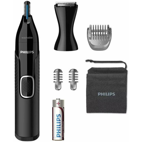 Триммер Philips NT5650/16 черный (насадок в компл:4шт) триммер philips mg1100 16 чёрный