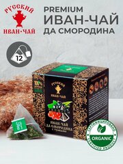 Чай Русский Иван-чай премиум со смородиной 12 пирамидок в индивидуальных саше