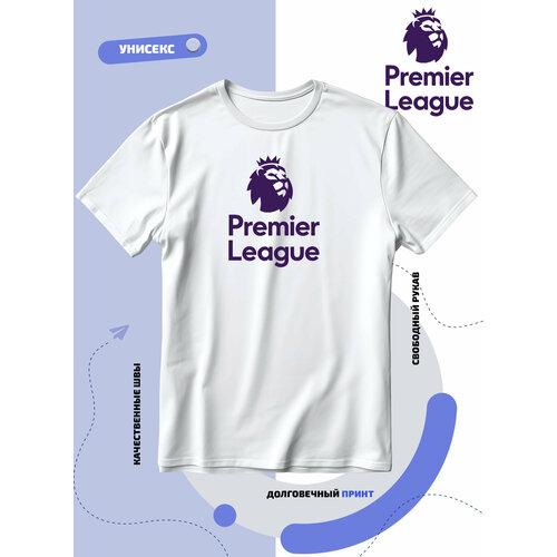 Футболка SMAIL-P логотип premier league-премьер лига, размер S, белый