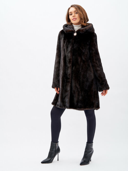 Шуба HJ IMPERIA FURS, размер 48, коричневый