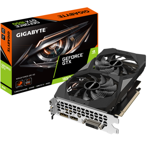 Видеокарта GIGABYTE GeForce GTX 1650 D6 WINDFORCE OC 4G (версия 3.0) RTL видеокарта gigabyte geforce gtx 1650 d6 windforce oc 4096mb